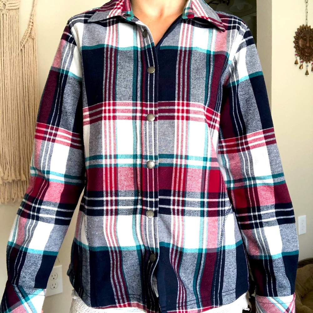 Fleece Lined Plaid Shirt Jacket